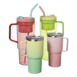 Xenos Drinkbeker Thermo - roze - 530 ml- Drinkflessen|Kinderservies
