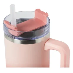 Xenos Drinkbeker thermo met draaideksel - roze - 600 ml- Drinkflessen|Kerstcadeaus