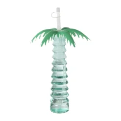 Xenos Drinkfles palmboom - groen - 500 ml- Drinkflessen|Kinderservies