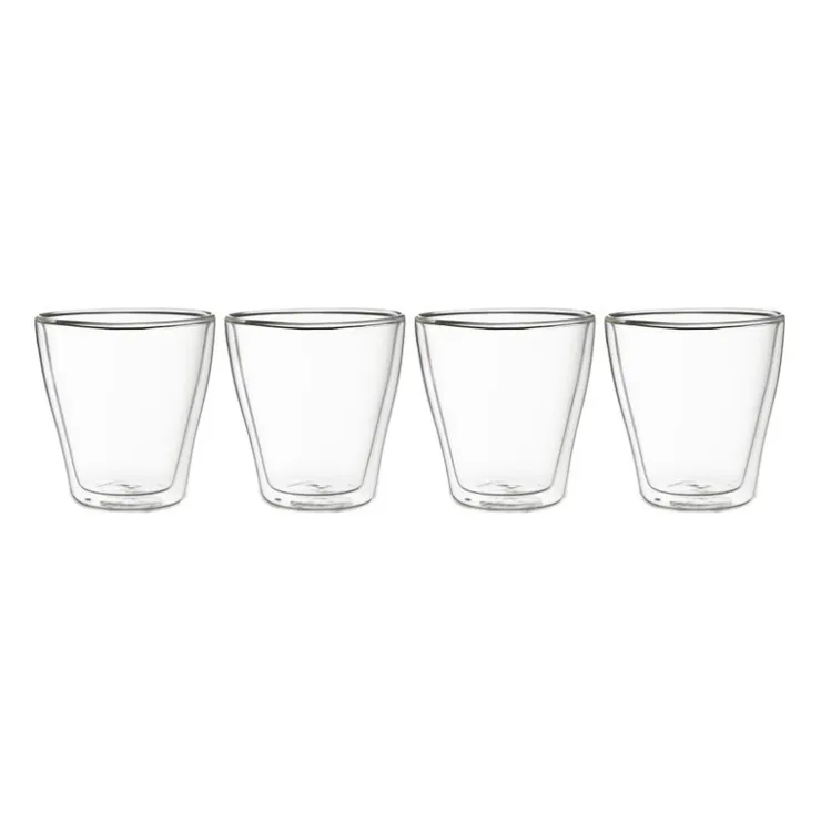 Xenos Dubbelwandige glazen - 350 ml - set van 4- Glazensets