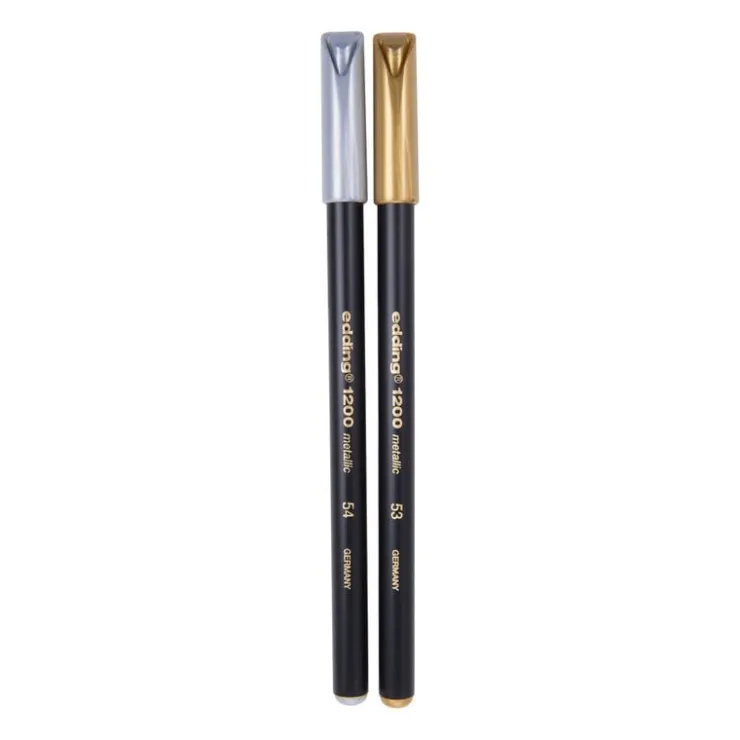 Edding 1200 metallic viltstiften - set van 2- Stiften|Kerst Knutselen
