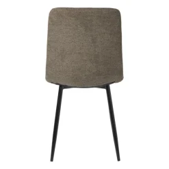 Xenos Eetkamerstoel chenille - bruin - 90x53.5x44.5 cm- Eetkamerstoelen