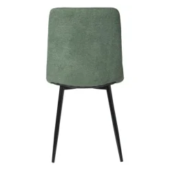 Xenos Eetkamerstoel chenille - groen - 90x53.5x44.5 cm- Eetkamerstoelen