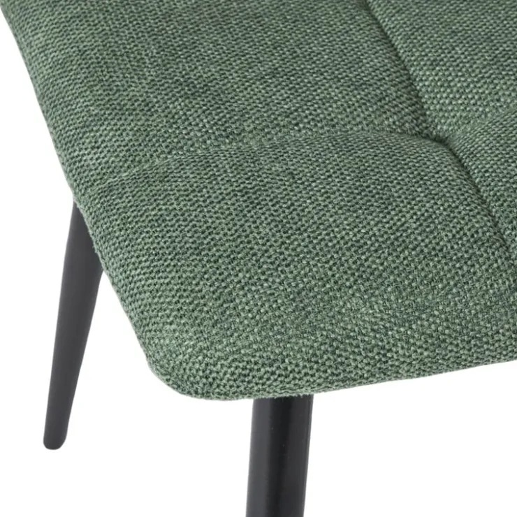 Xenos Eetkamerstoel chenille - groen - 90x53.5x44.5 cm- Eetkamerstoelen