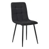 Xenos Eetkamerstoel chenille - zwart - 90x53.5x44.5 cm- Eetkamerstoelen