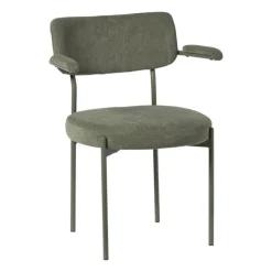Xenos Eetkamerstoel Elvis - groen - 79x57x52 cm- Eetkamerstoelen