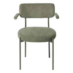 Xenos Eetkamerstoel Elvis - groen - 79x57x52 cm- Eetkamerstoelen
