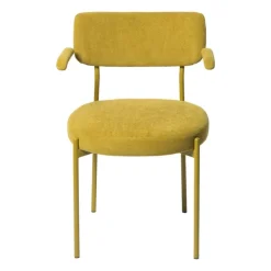 Xenos Eetkamerstoel Elvis - okergeel - 79x57x52 cm- Eetkamerstoelen