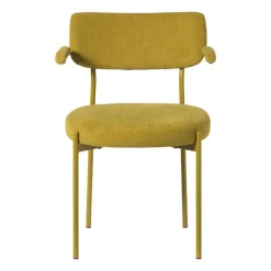 Xenos Eetkamerstoel Elvis - okergeel - 79x57x52 cm- Eetkamerstoelen