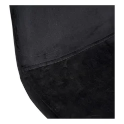 Xenos Eetkamerstoel Ivy - velvet zwart - 88x44x53 cm- Eetkamerstoelen