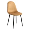Xenos Eetkamerstoel Ivy velvet - bruin - 88x38x38 cm- Eetkamerstoelen