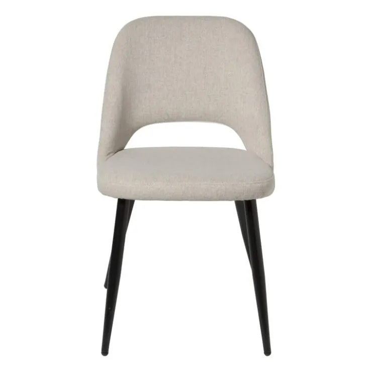 Xenos Eetkamerstoel Leonardo - beige - 82.5x61.5x48.5 cm- Eetkamerstoelen