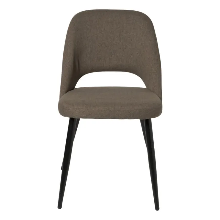 Xenos Eetkamerstoel Leonardo - bruin - 82.5x61.5x48.5 cm- Eetkamerstoelen
