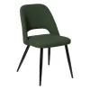 Xenos Eetkamerstoel Leonardo - groen - 82.5x61.5x48.5 cm- Eetkamerstoelen