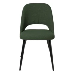 Xenos Eetkamerstoel Leonardo - groen - 82.5x61.5x48.5 cm- Eetkamerstoelen