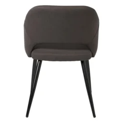 Xenos Eetkamerstoel Leonardo met armleuning - grijs - 81x62.5x56 cm- Eetkamerstoelen