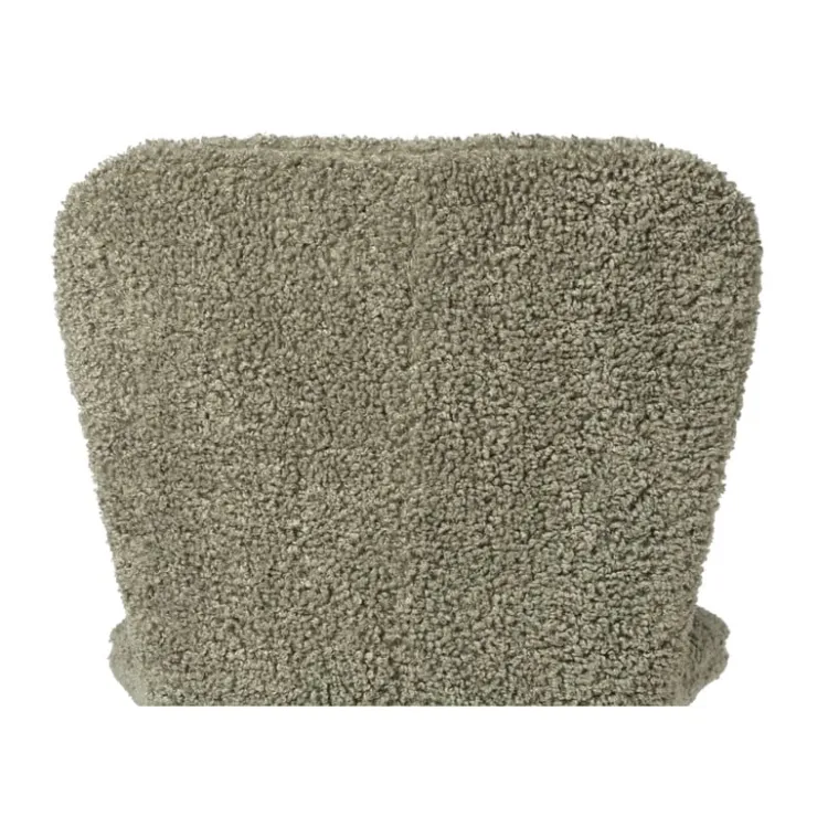 Xenos Eetkamerstoel Liz - groen - teddy - 83.5x55x45.4 cm- Eetkamerstoelen