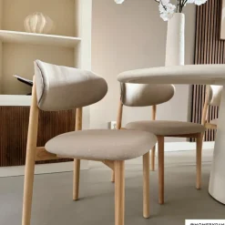 Xenos Eetkamerstoel Niki - wit - 78x55x54 cm- Eetkamerstoelen