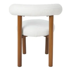 Xenos Eetkamerstoel Ruby - teddy beige/bruin - 73x56.5x53 cm- Eetkamerstoelen