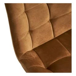 Xenos Eetkamerstoel velvet - cognac - 79x50x44 cm- Eetkamerstoelen