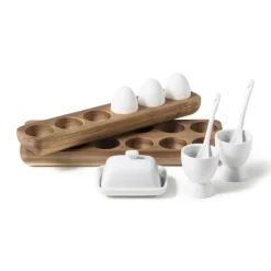Xenos Eierdopje hout - voor 6 eieren- Eierdopjes|Kerstcadeaus