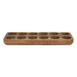 Xenos Eiertray hout - voor 12 eieren- Eierdopjes|Kerstcadeaus