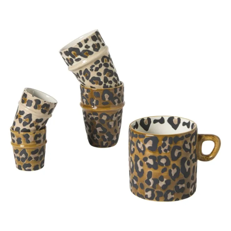 Xenos Espresso mok animal - bruin - 100 ml- Mokken
