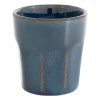 Xenos Espressokopje facet - donkerblauw - 100 ml- Mokken