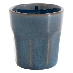 Xenos Espressokopje facet - donkerblauw - 100 ml- Mokken