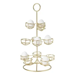 Xenos Etagere voor eieren - goud - 22x22x40,5 cm- Etagères|Eierdopjes