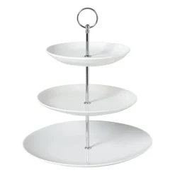 Xenos Etagère rond - wit - 16x21x26 cm- Etagères|Kerst Bakken