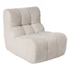 Xenos Fauteuil chenille - beige - 87x72x66 cm- Fauteuils
