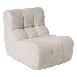 Xenos Fauteuil chenille - beige - 87x72x66 cm- Fauteuils