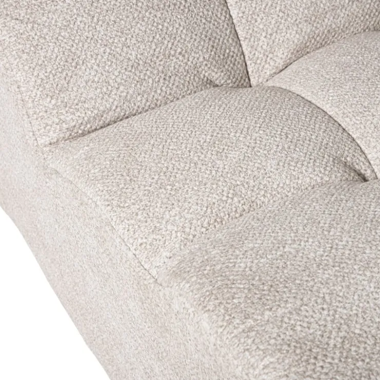 Xenos Fauteuil chenille - beige - 87x72x66 cm- Fauteuils
