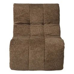 Xenos Fauteuil chenille - bruin - 87x72x66 cm- Fauteuils