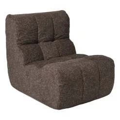 Xenos Fauteuil chenille - donkerbruin - 87x72x66 cm- Fauteuils