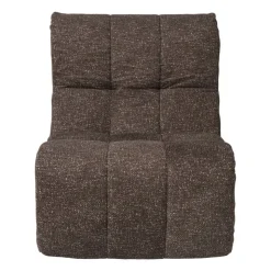 Xenos Fauteuil chenille - donkerbruin - 87x72x66 cm- Fauteuils