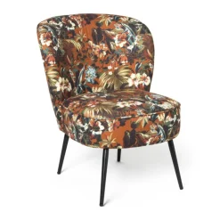 Xenos Fauteuil Frida - gebloemd - 77x69x60 cm- Fauteuils