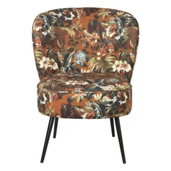 Xenos Fauteuil Frida - gebloemd - 77x69x60 cm- Fauteuils