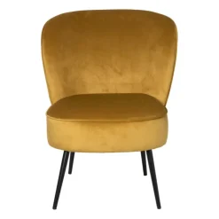Xenos Fauteuil Frida - geel - 77x69x60 cm- Fauteuils