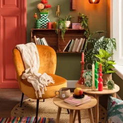 Xenos Fauteuil Frida - geel - 77x69x60 cm- Fauteuils