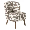 Xenos Fauteuil japandi - beige - 69x66x56 cm- Fauteuils