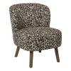 Xenos Fauteuil luipaard - bruin - 69x66x56 cm- Fauteuils