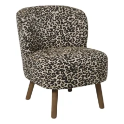 Xenos Fauteuil luipaard - bruin - 69x66x56 cm- Fauteuils