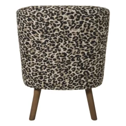 Xenos Fauteuil luipaard - bruin - 69x66x56 cm- Fauteuils