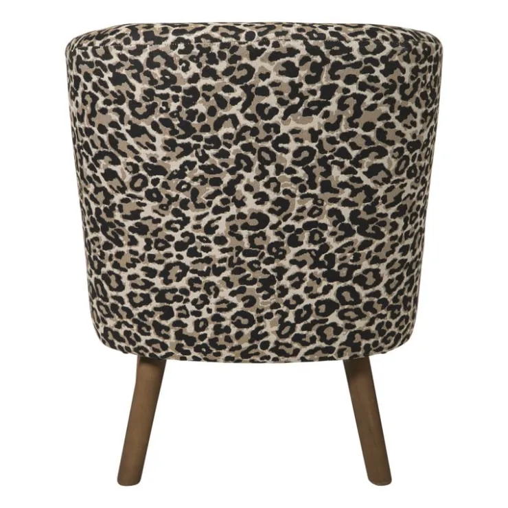 Xenos Fauteuil luipaard - bruin - 69x66x56 cm- Fauteuils