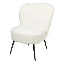 Xenos Fauteuil teddy - wit - 77x69x60 cm- Fauteuils