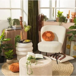 Xenos Fauteuil teddy - wit - 77x69x60 cm- Fauteuils
