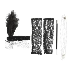 Xenos Feestset Charleston met accessoires - set van 5- Verkleedaccessoires