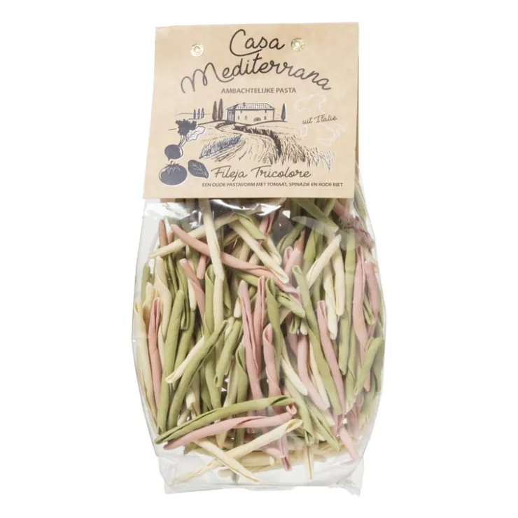 Xenos Fileja tricolore - Pasta met tomaat, spinazie en rode biet - 500 gram- Italiaanse Keuken|Pasta, Rijst En Wraps